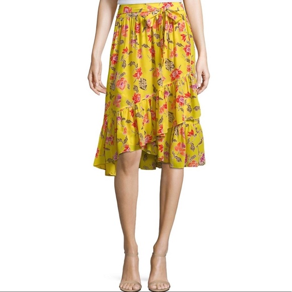 Joie Dresses & Skirts - Joie Denisha Floral Silk Wrap Skirt EUC